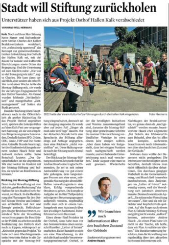 ksta: Stadt will Stiftung zurückholen