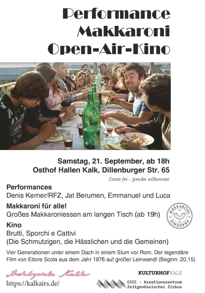 Beitragsbild: Performance, Makkaroni, Open-Air-Kino